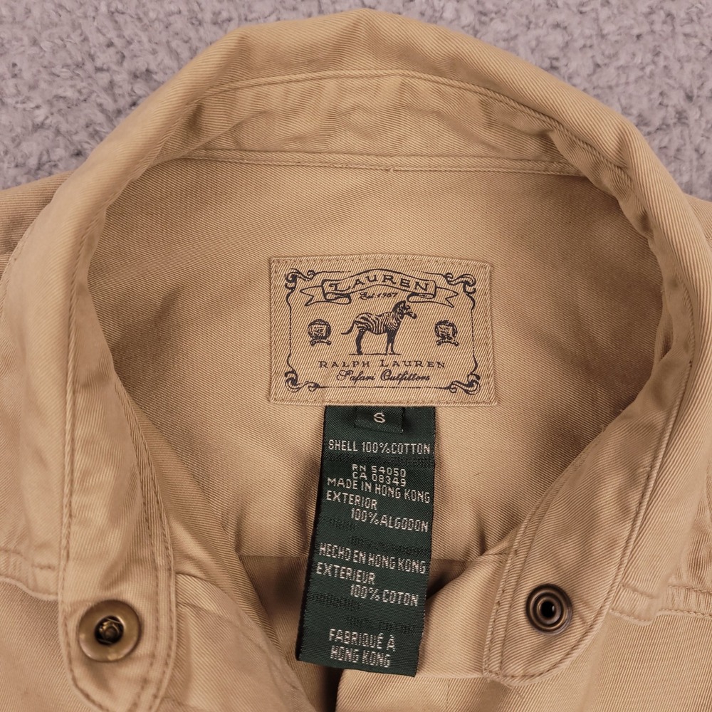 Ralph Lauren Safari Outfitters‎ Shirt Women's Small Cotton Button Down Khaki - Picture 3 of 11